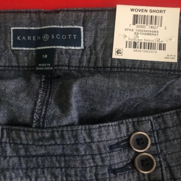 Karen Scott Women Shorts Mid Rise Comfort - Picture 5 of 6